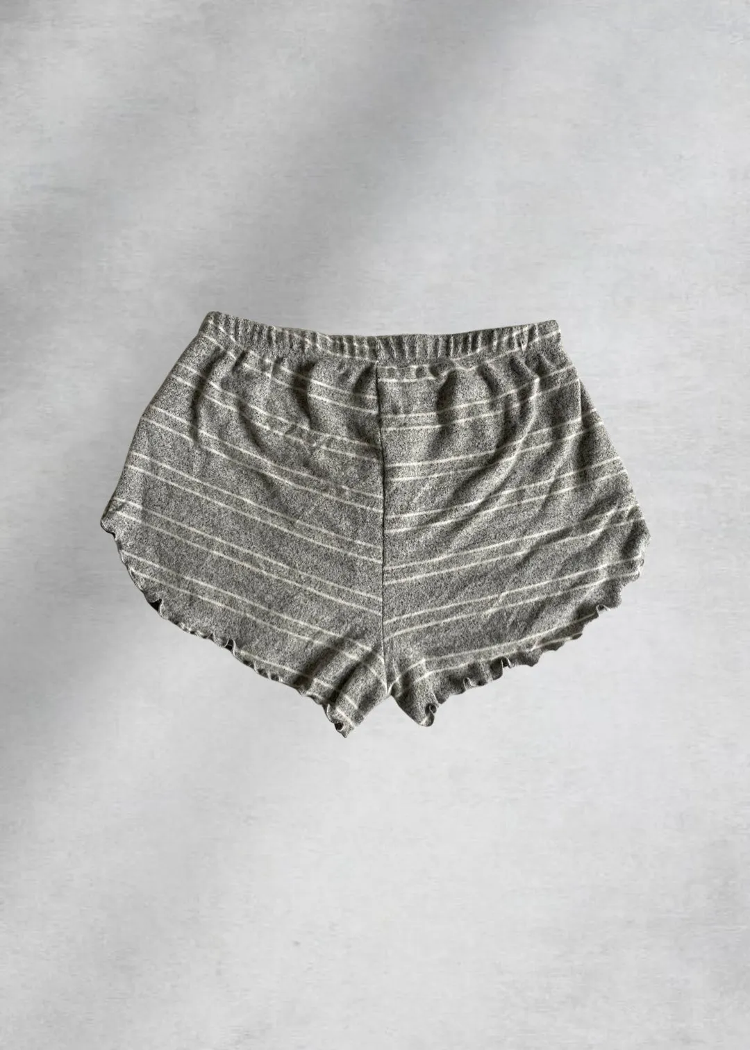 Thea Striped Lounge Shorts - Grey