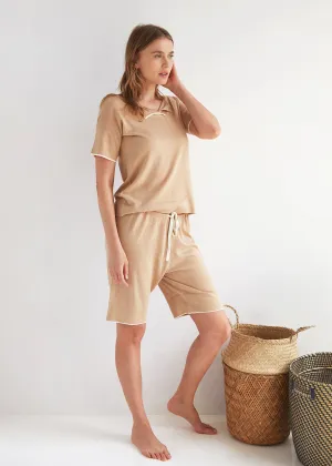 TIE WAIST SLEEP SHORTS