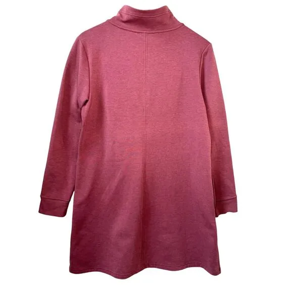 TITLE NINE Warmup Sweatshirt Dress Womens L Pink Fleece Loungewear Activewear