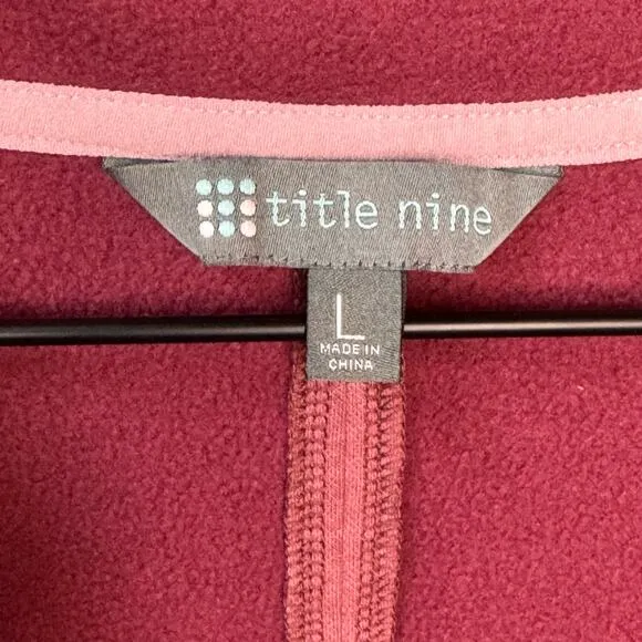 TITLE NINE Warmup Sweatshirt Dress Womens L Pink Fleece Loungewear Activewear