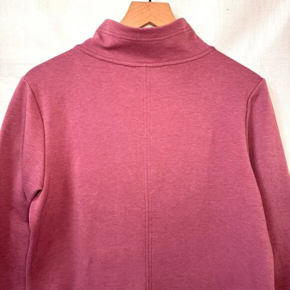 TITLE NINE Warmup Sweatshirt Dress Womens L Pink Fleece Loungewear Activewear