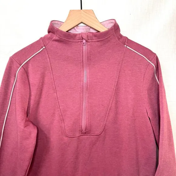 TITLE NINE Warmup Sweatshirt Dress Womens L Pink Fleece Loungewear Activewear