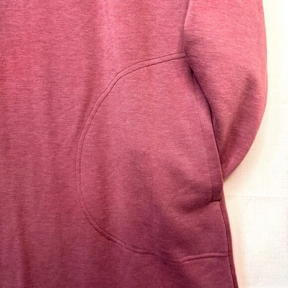 TITLE NINE Warmup Sweatshirt Dress Womens L Pink Fleece Loungewear Activewear