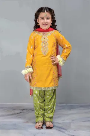Traditional Pakistani Designer Kurta Shalwar Attire for Kids - 809