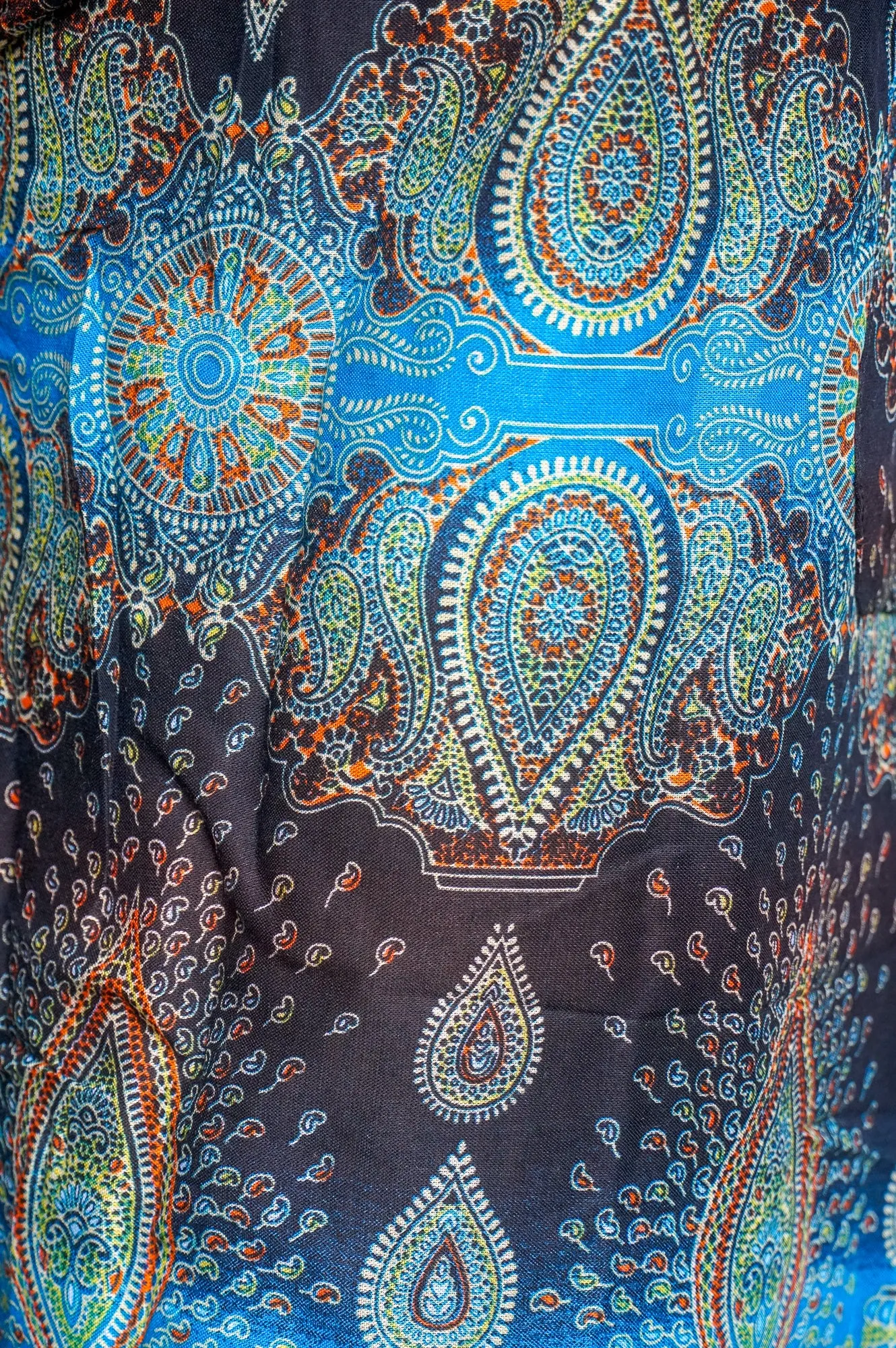 Turquoise Paisley Harem Pants