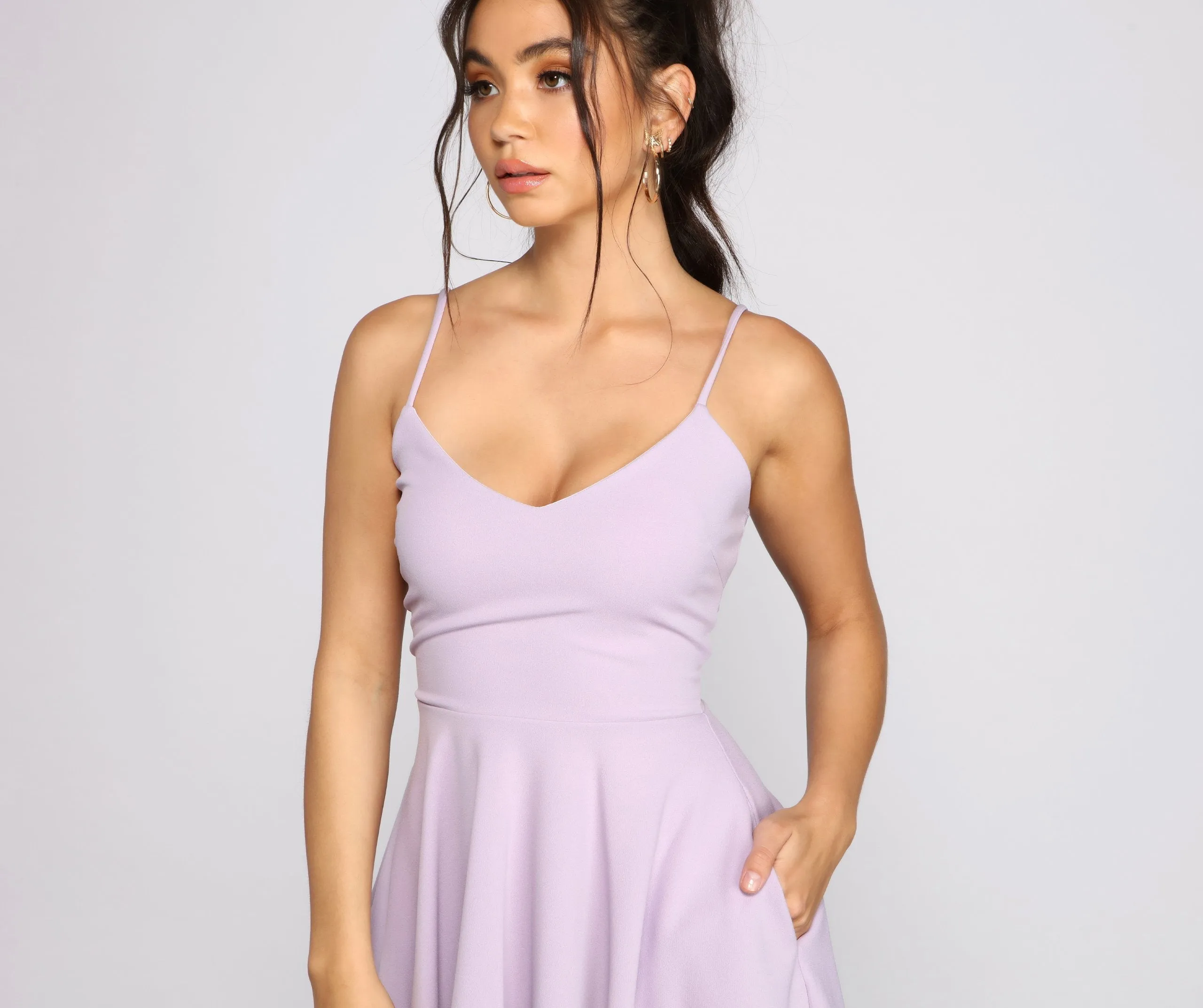 Twirl Around Stylish Ponte Skater Dress