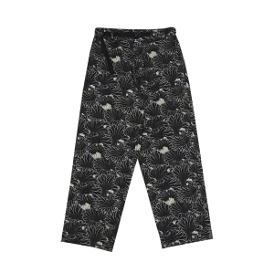 [UNISEX] GAKKIN X LOCO MOSQUITO JAPANESE LOTUS BELTED TROUSERS