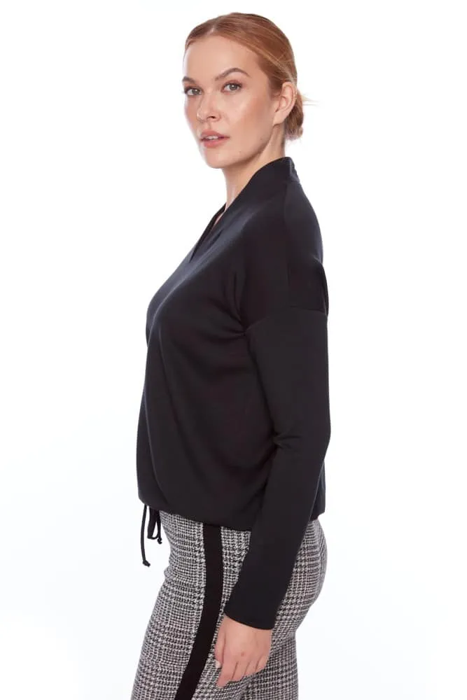 UP - Butter V-Neck Draw String Top