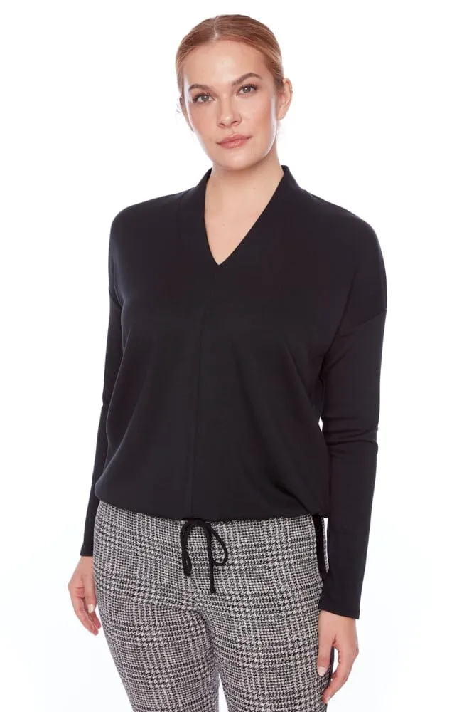 UP - Butter V-Neck Draw String Top