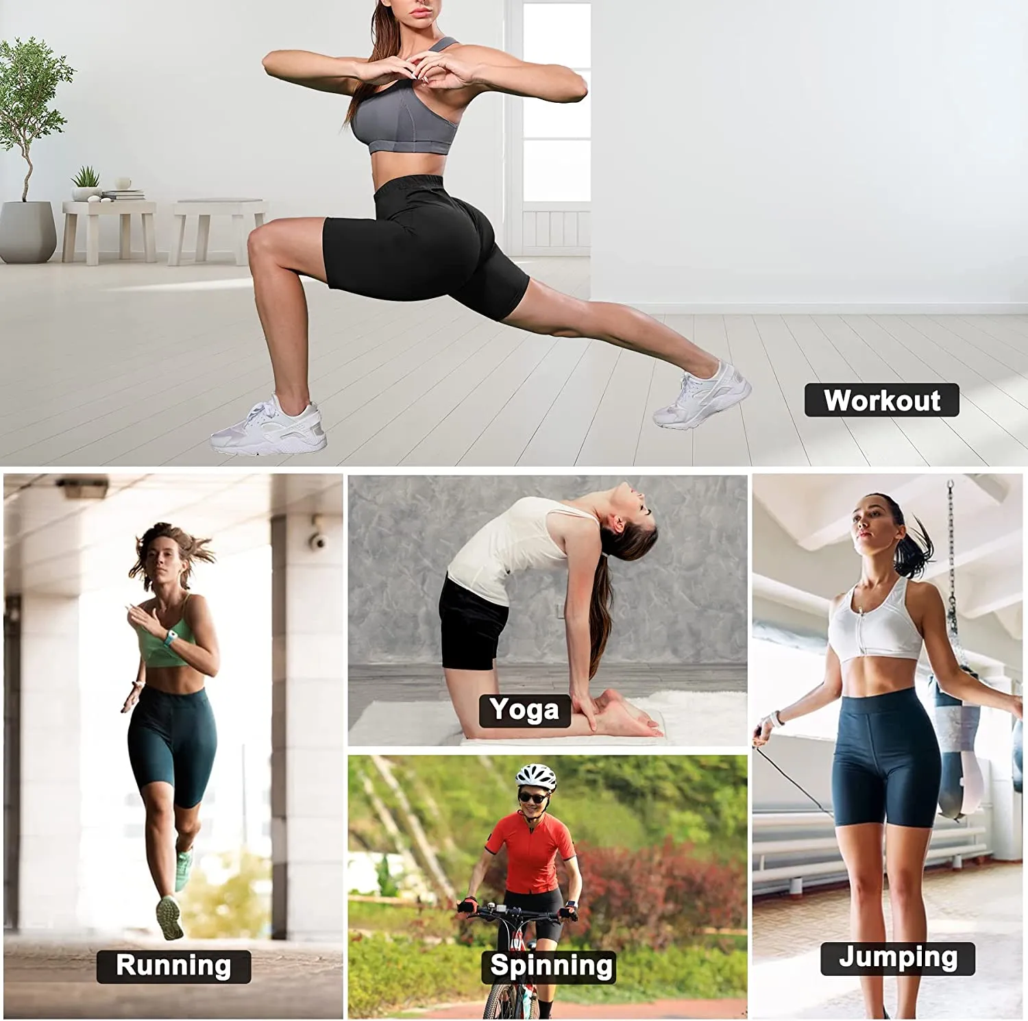 URSEXYLY Sauna Sweat Pants for Women Thermo Slimming Compression  Gym Body Shaper Shorts