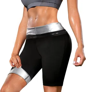 URSEXYLY Sauna Sweat Pants for Women Thermo Slimming Compression  Gym Body Shaper Shorts