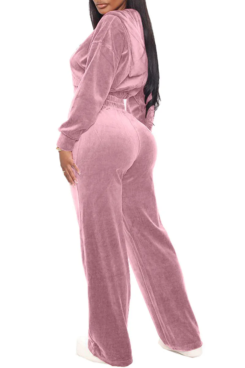 US3312 Velour Jacket Jogger Set
