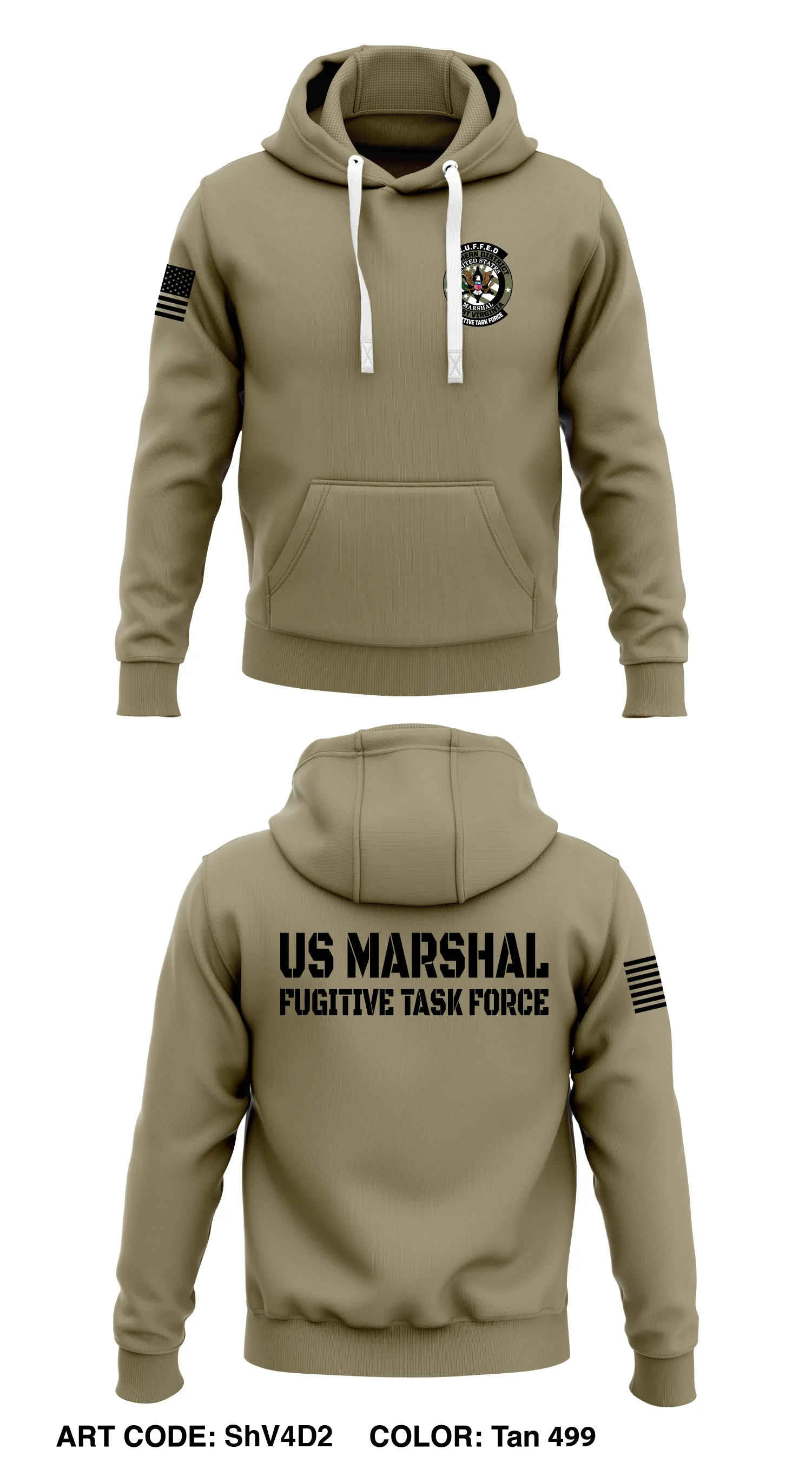 USMS CUFFED  Core Men's Hooded Performance Sweatshirt - ShV4D2
