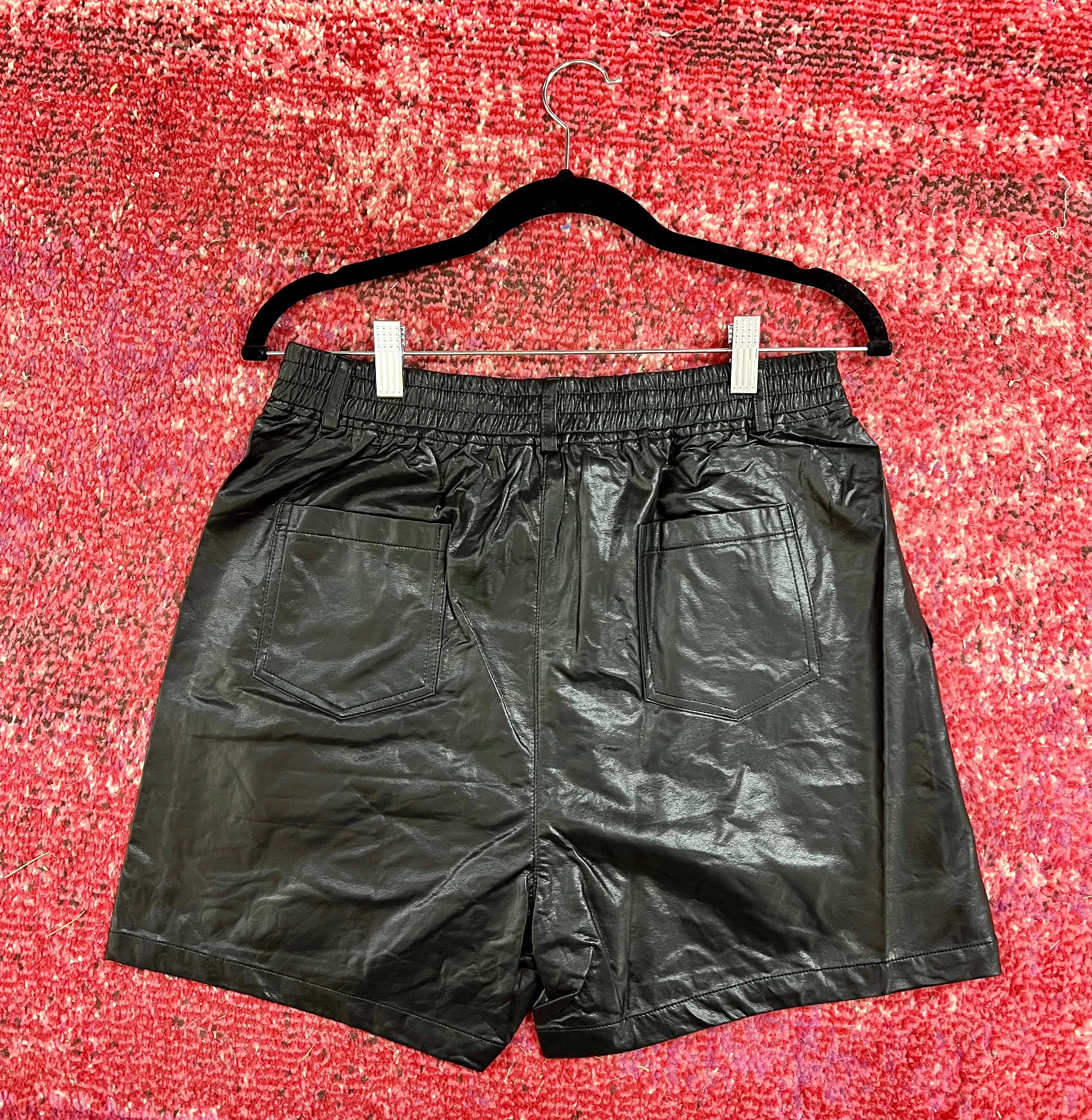 Vegan Leather High Shorts