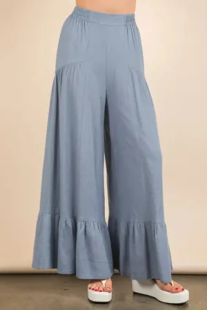 VERY J Palazzo Elastic Waist Comfy Pants