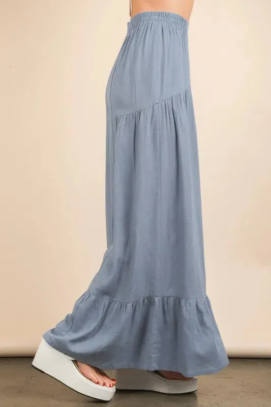 VERY J Palazzo Elastic Waist Comfy Pants
