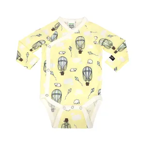 Villervalla - Wrap Body Suit - New Born Aircraft - Maize