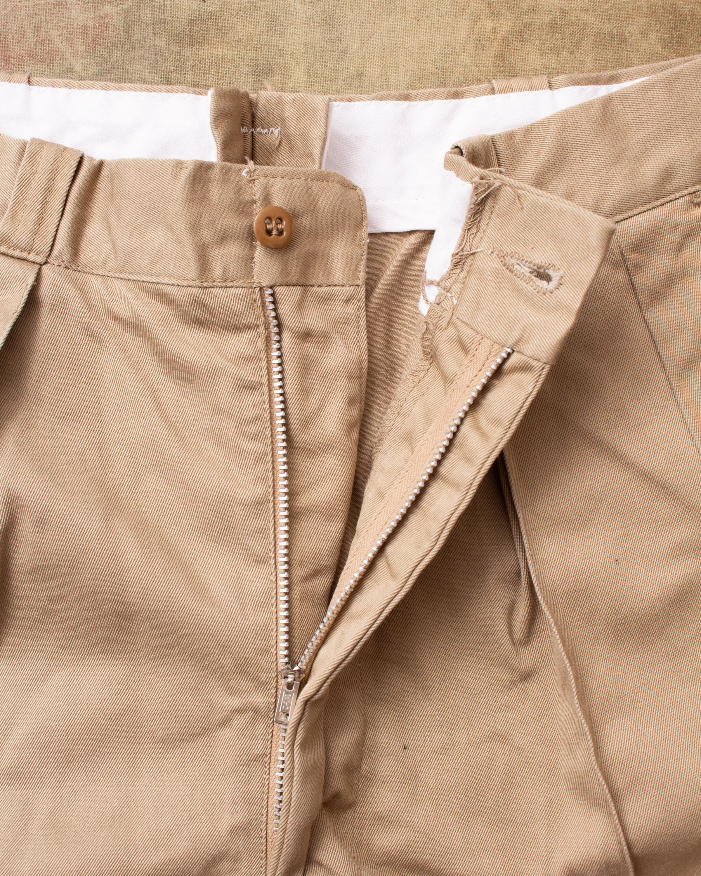 Vintage 1955 US Army Khaki Cotton Shorts