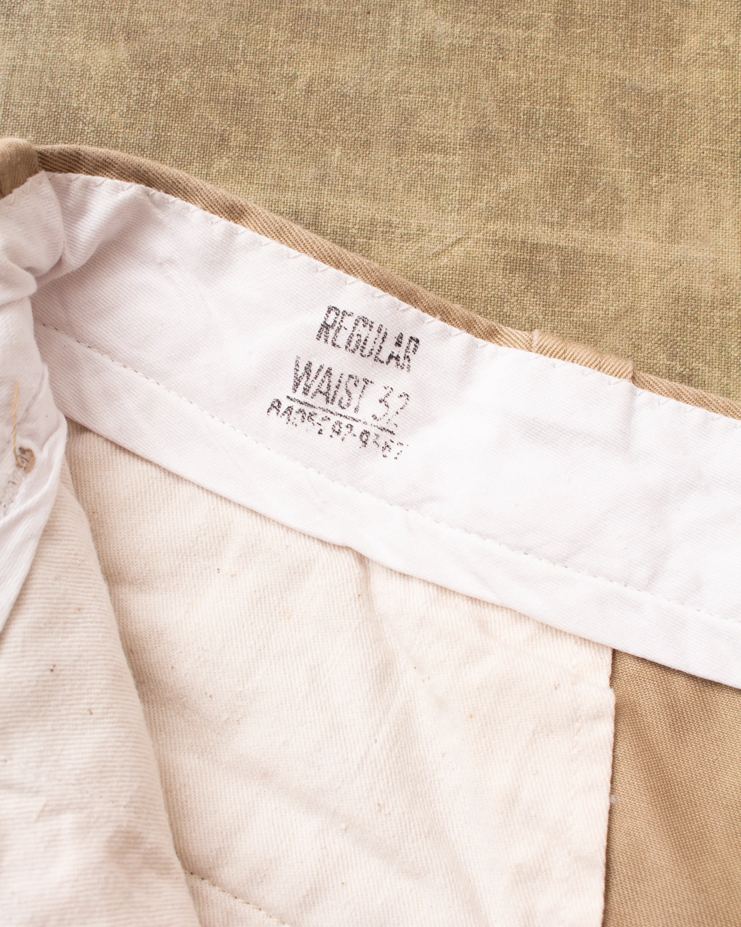 Vintage 1955 US Army Khaki Cotton Shorts