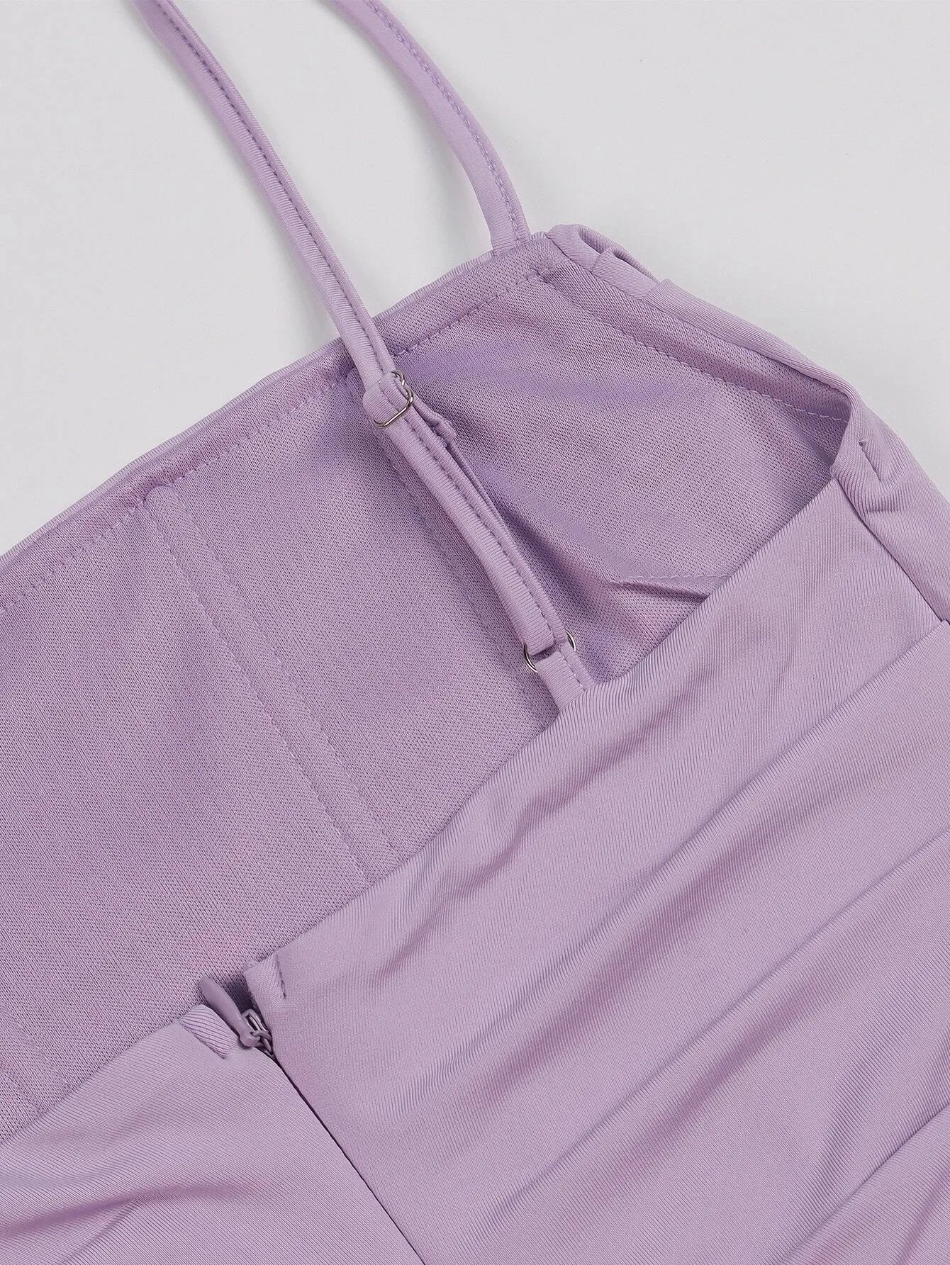 Vintage Square Neck Ruched Corset Fishtail Evening Maxi Dress - Purple