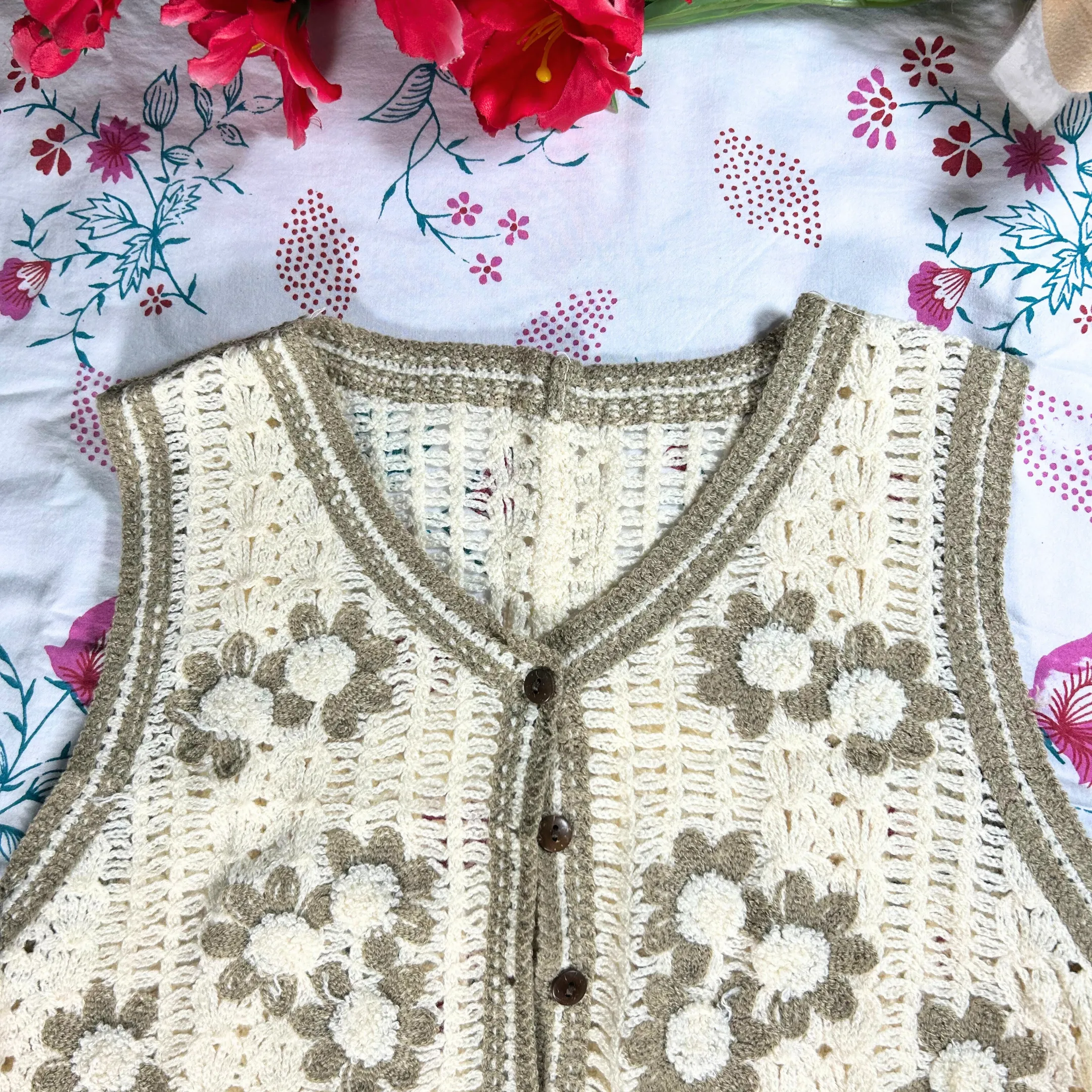 Vintage Whimsy Crochet Top