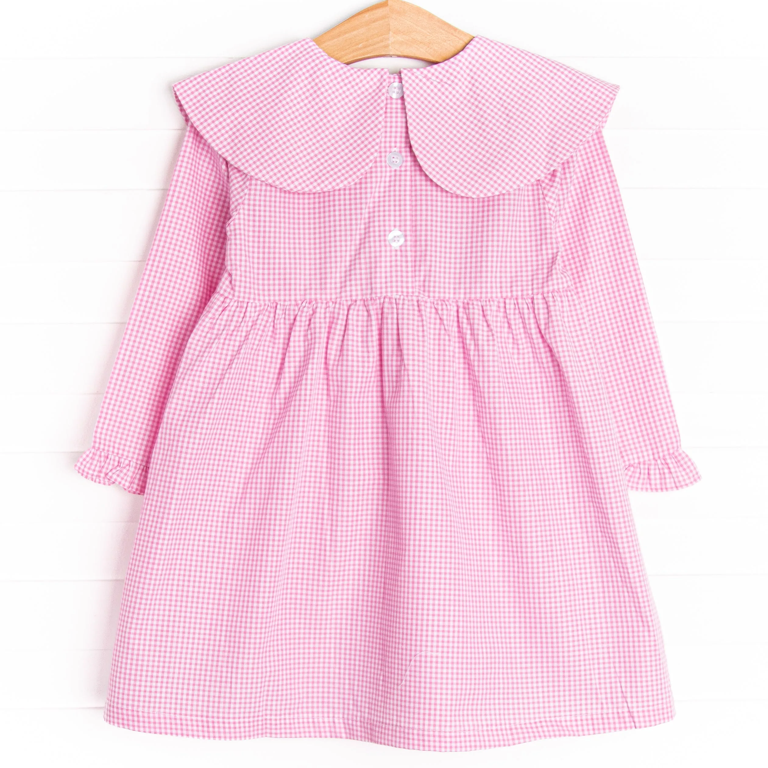 Whimsical Wings Embroidered Dress, Pink