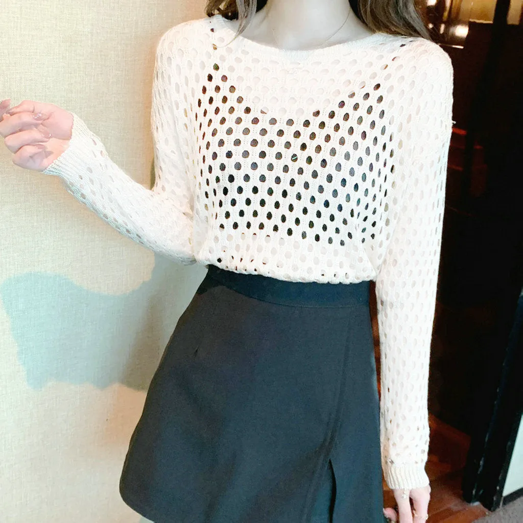 White Crochet Top