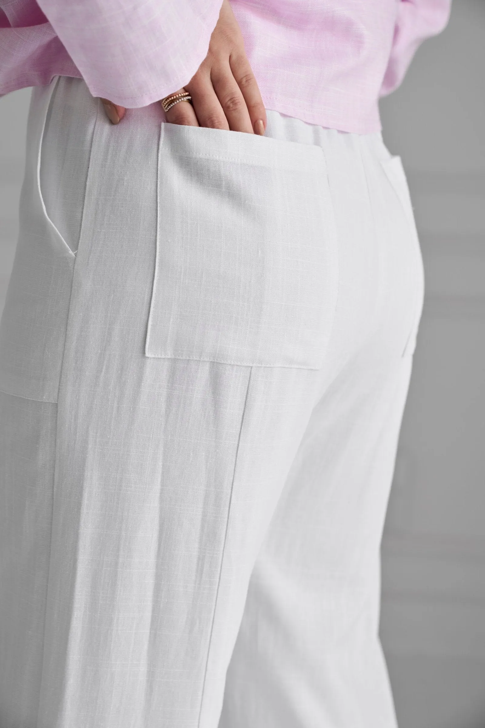 White Skye linen pants