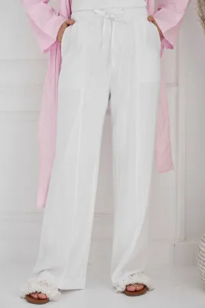 White Skye linen pants