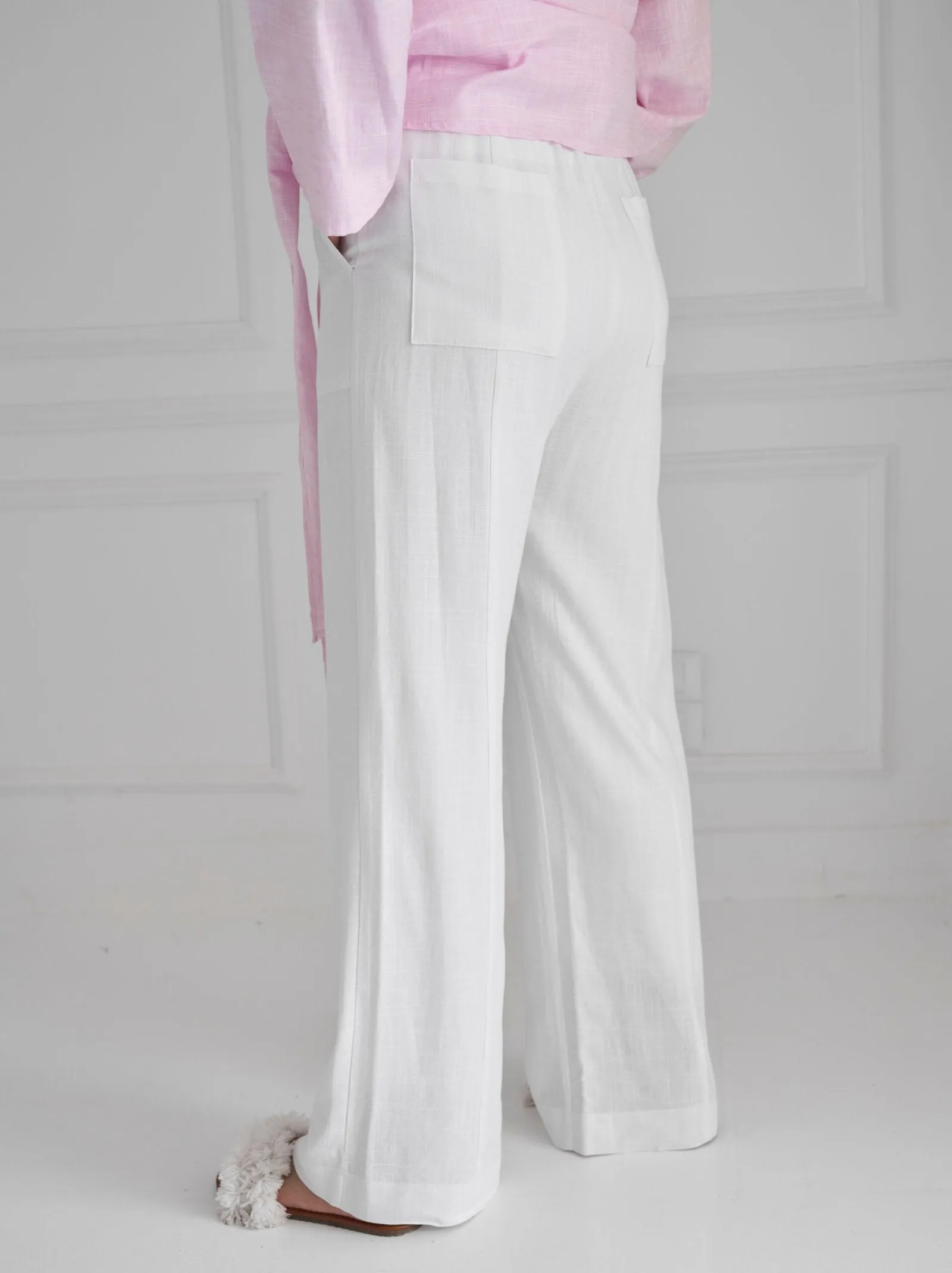 White Skye linen pants