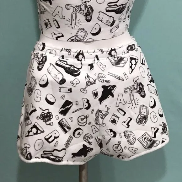 Wildfox Couture Mike Perry Doodles Lanes Shorts