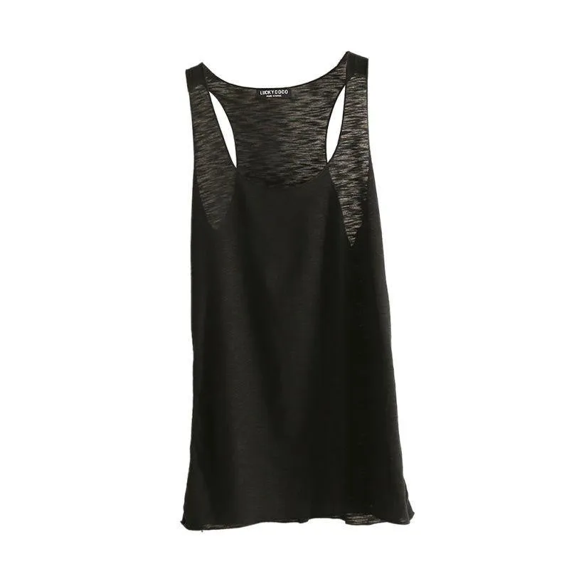 Women Fitness Tank Top T Shirt Vest Loose Model Women T-shirt Cotton O-neck Slim Tops Clothes Plus Size