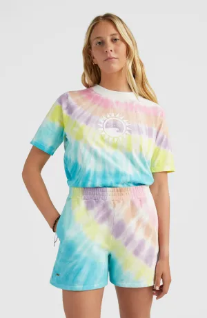 Women Of The Wave High Waist Shorts | Blue Tie Dye