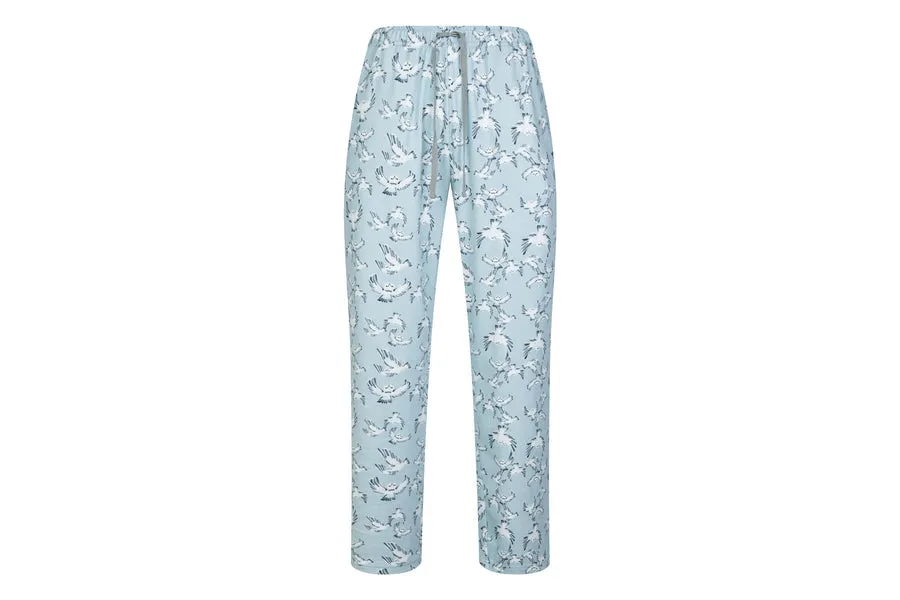 Women’s Bamboo Long Sleeve Button-Up PJ Set - Guess Hoo