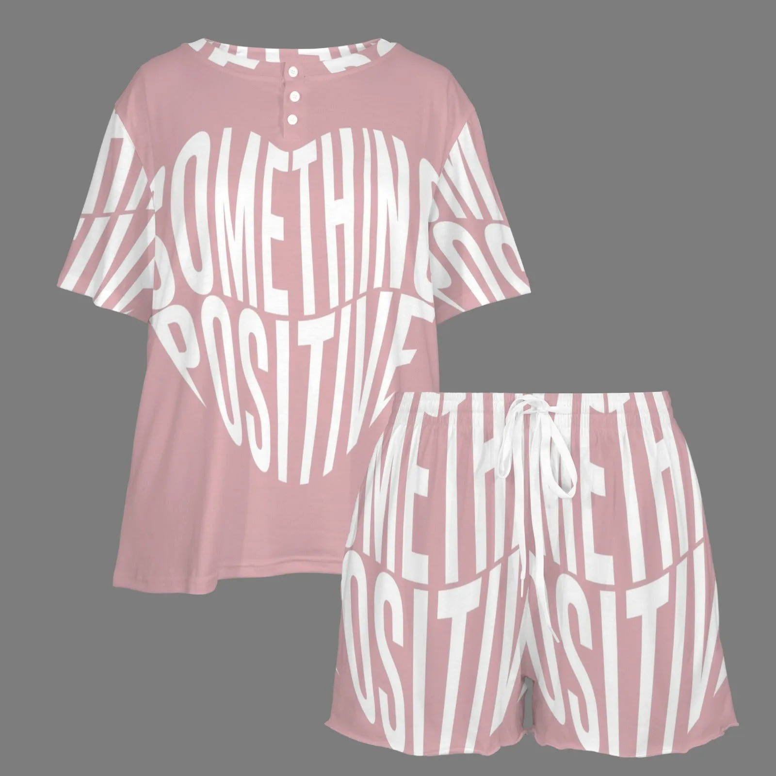 Women's Button String Short Pajama Sets
