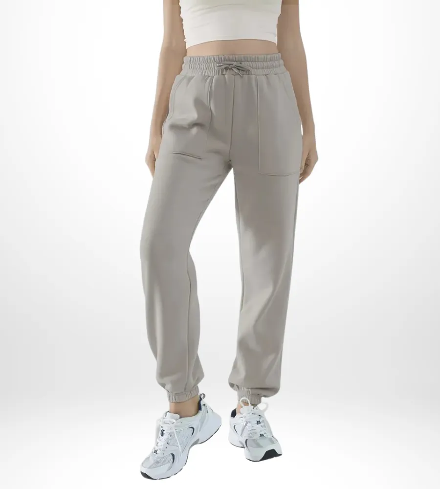 Women's Classic Sports Casual Pants | Elastic Waist & Side Pockets