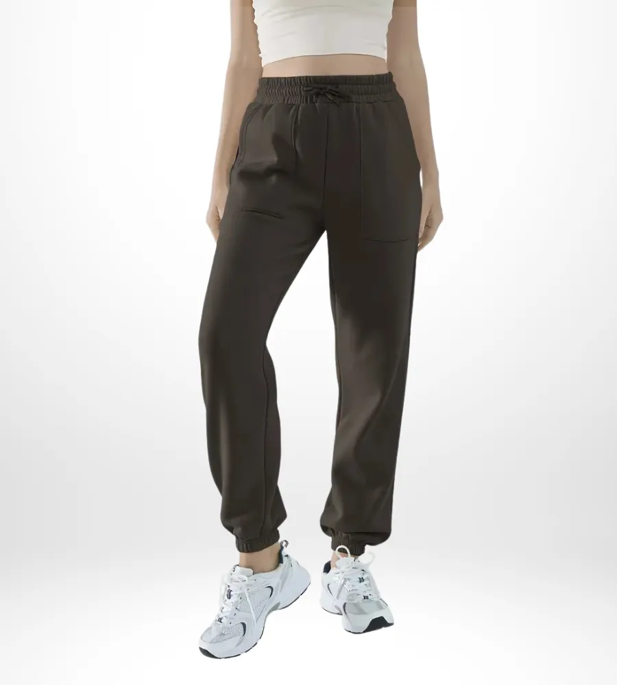 Women's Classic Sports Casual Pants | Elastic Waist & Side Pockets