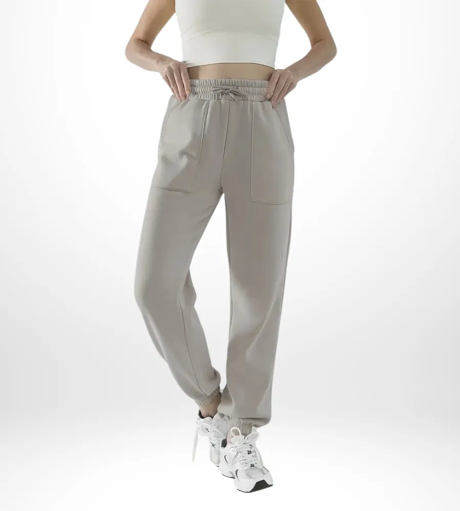 Women's Classic Sports Casual Pants | Elastic Waist & Side Pockets