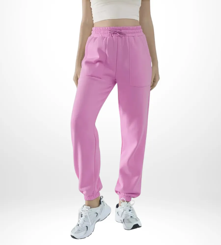 Women's Classic Sports Casual Pants | Elastic Waist & Side Pockets