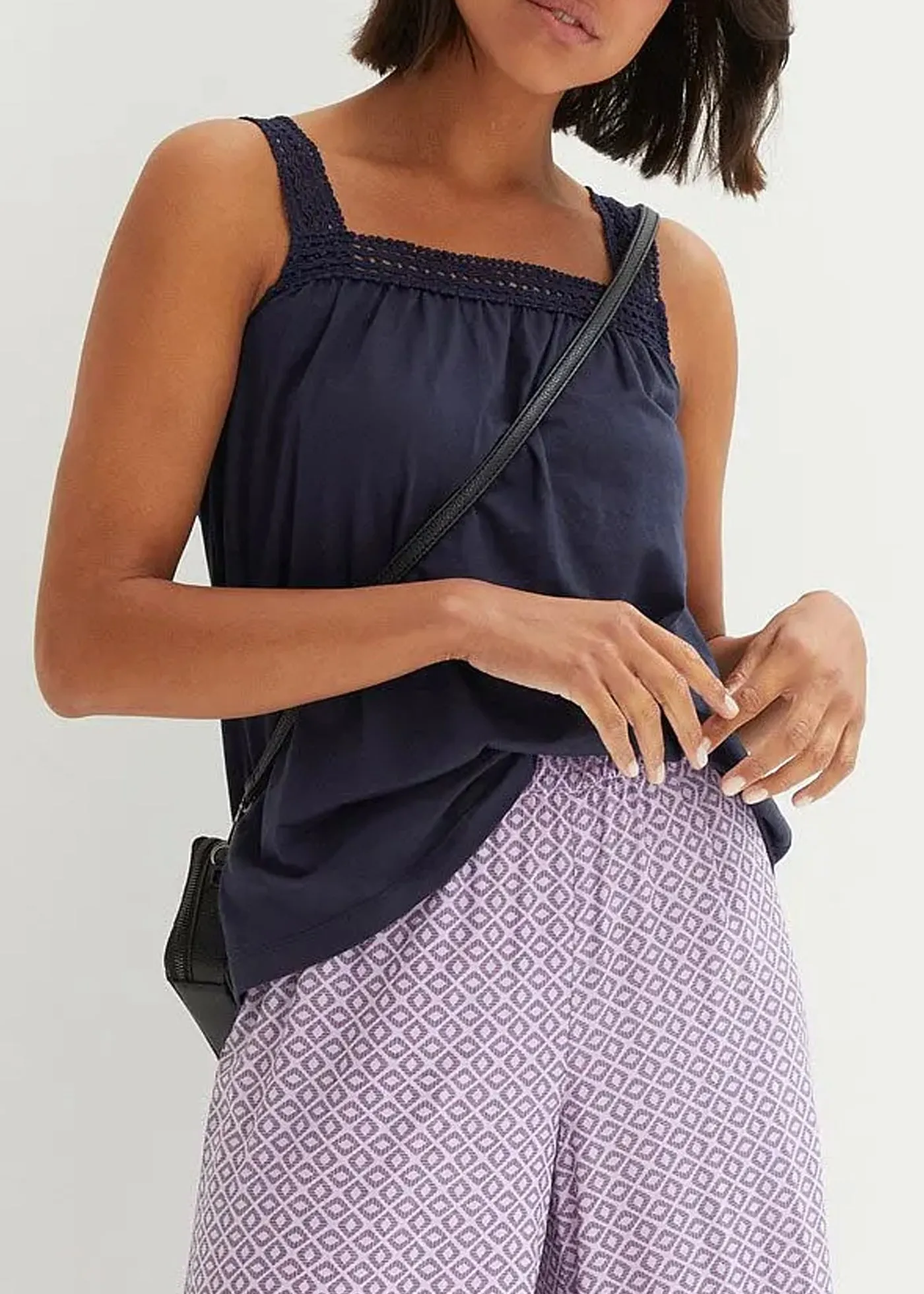Women's Elegant Loose-Fit Lace Strap Top