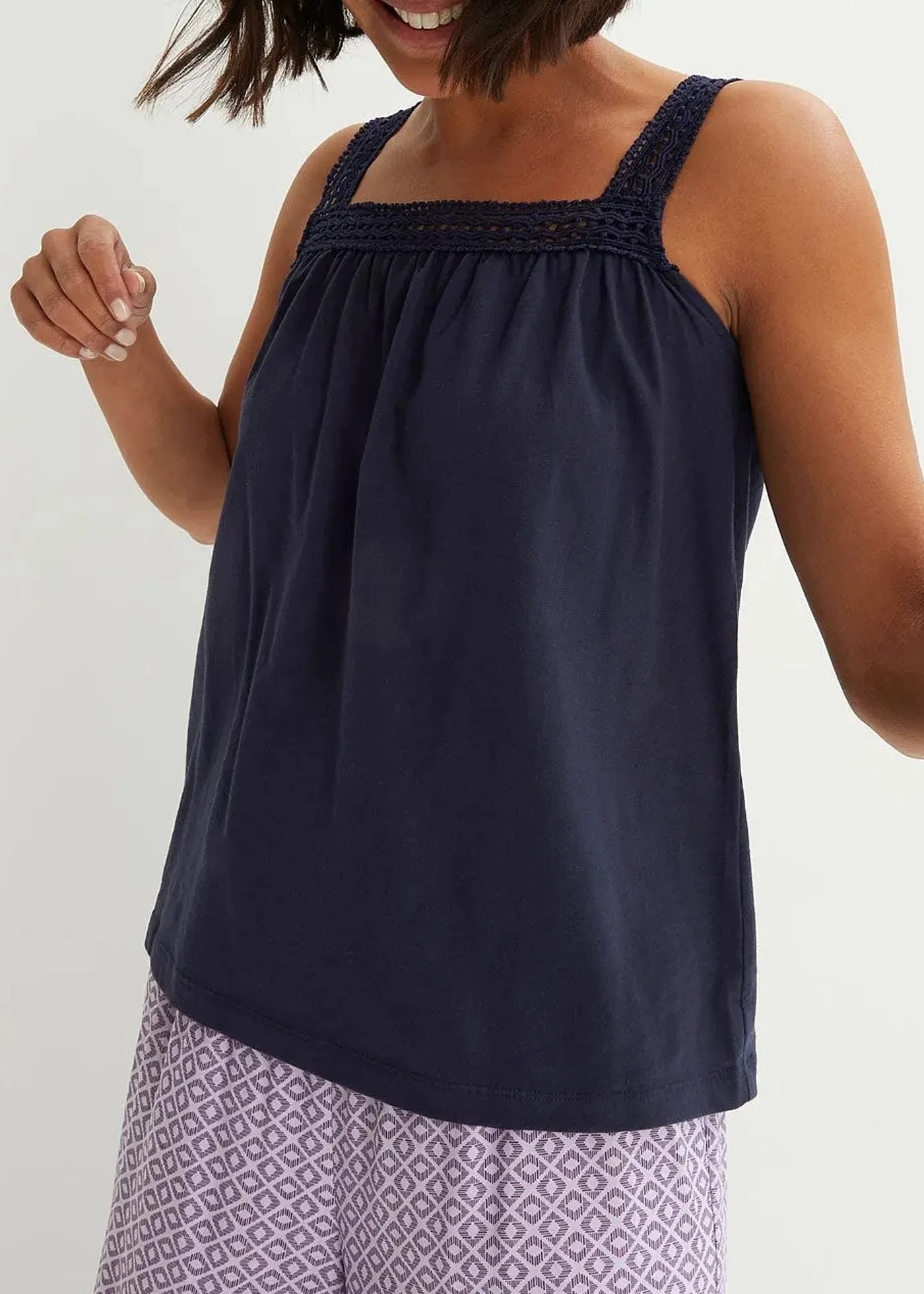 Women's Elegant Loose-Fit Lace Strap Top
