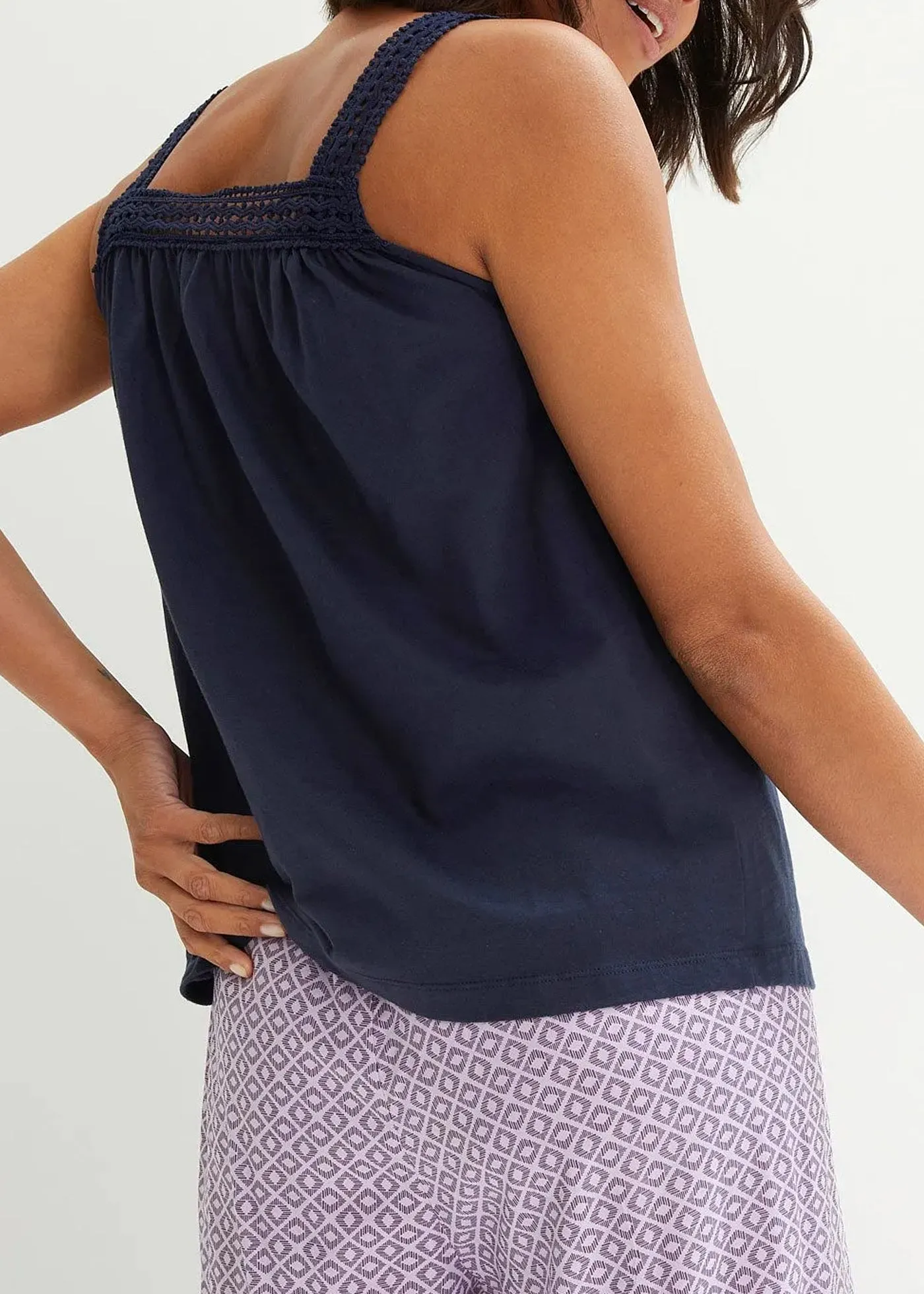 Women's Elegant Loose-Fit Lace Strap Top