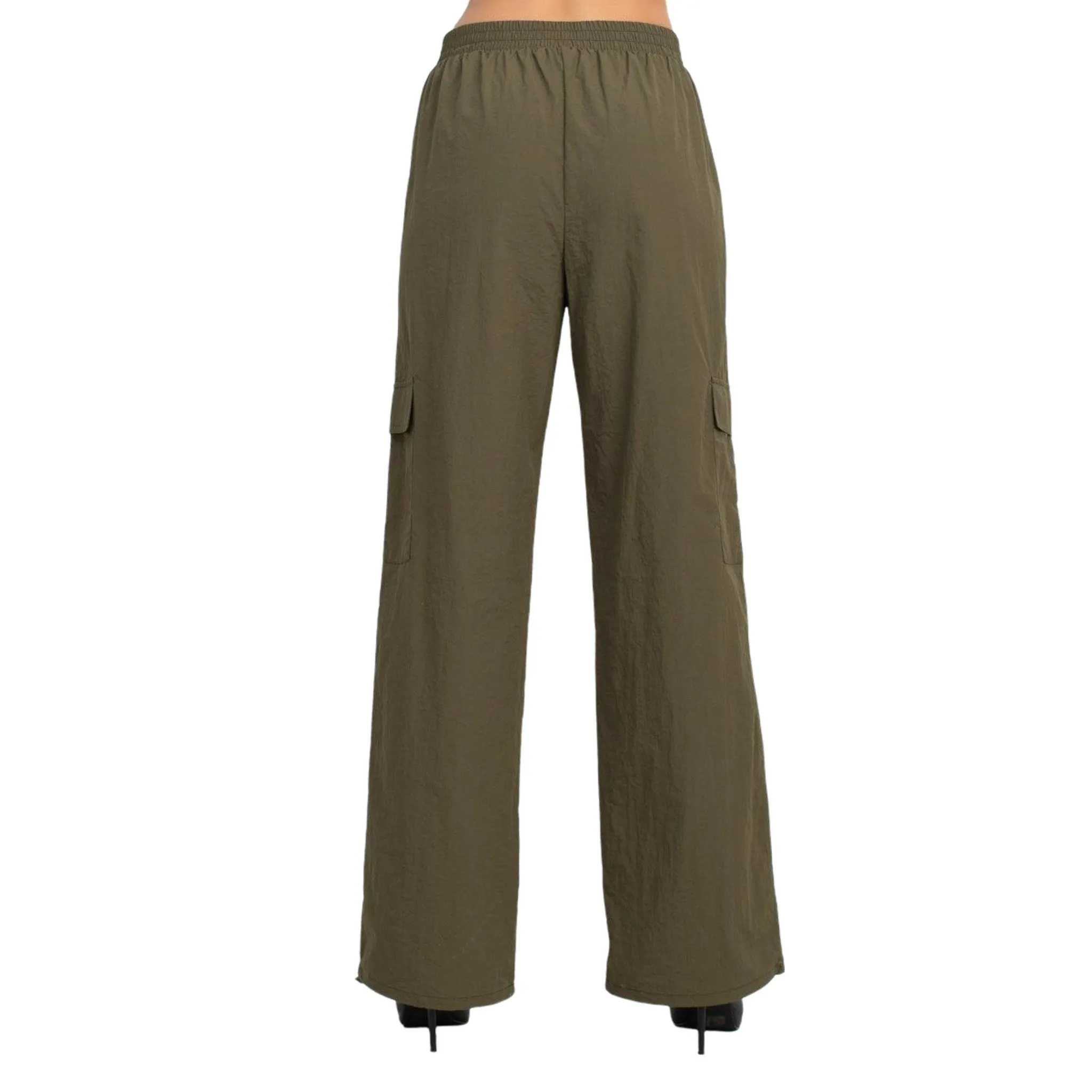 Women's High Rise Cargo Parachute Pants