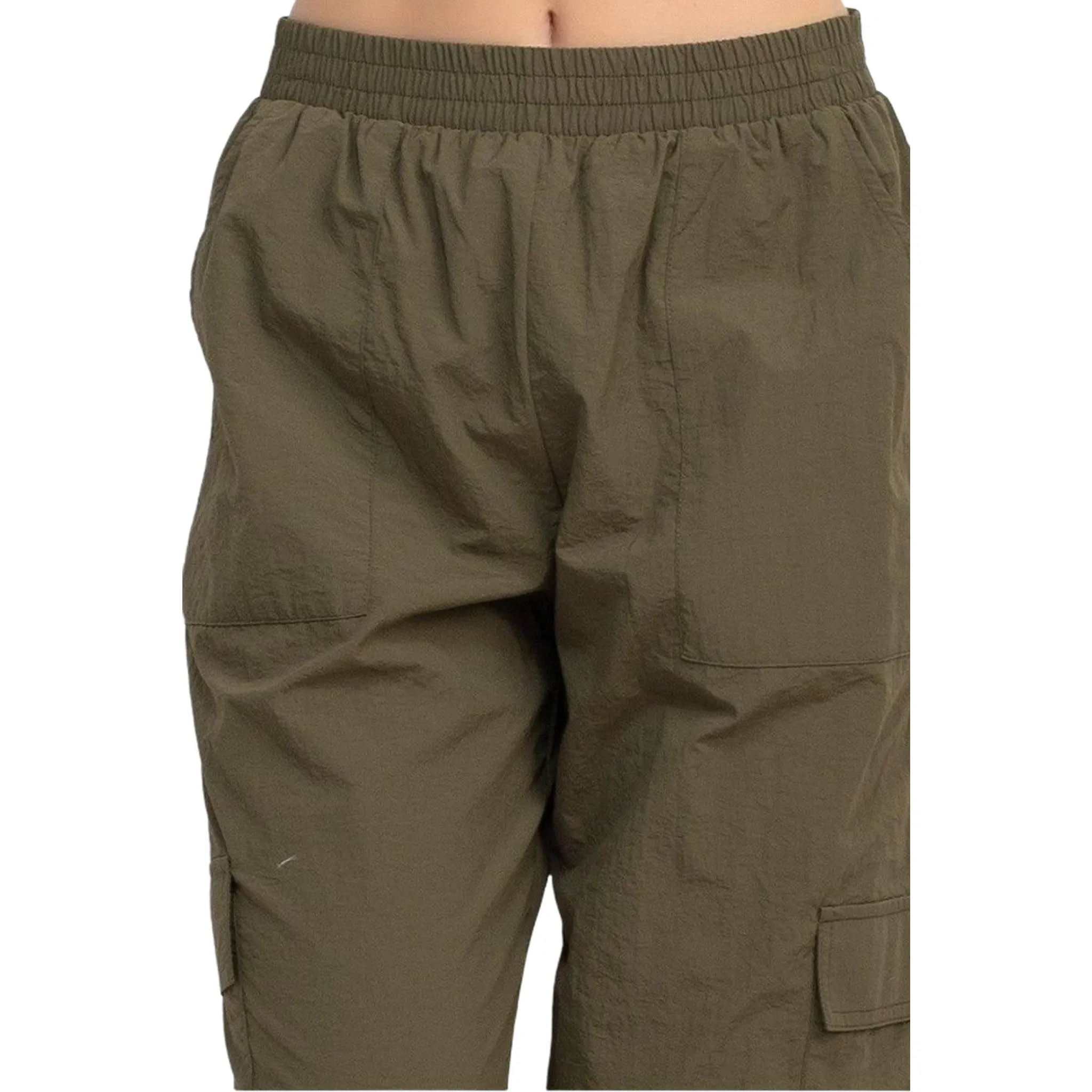 Women's High Rise Cargo Parachute Pants