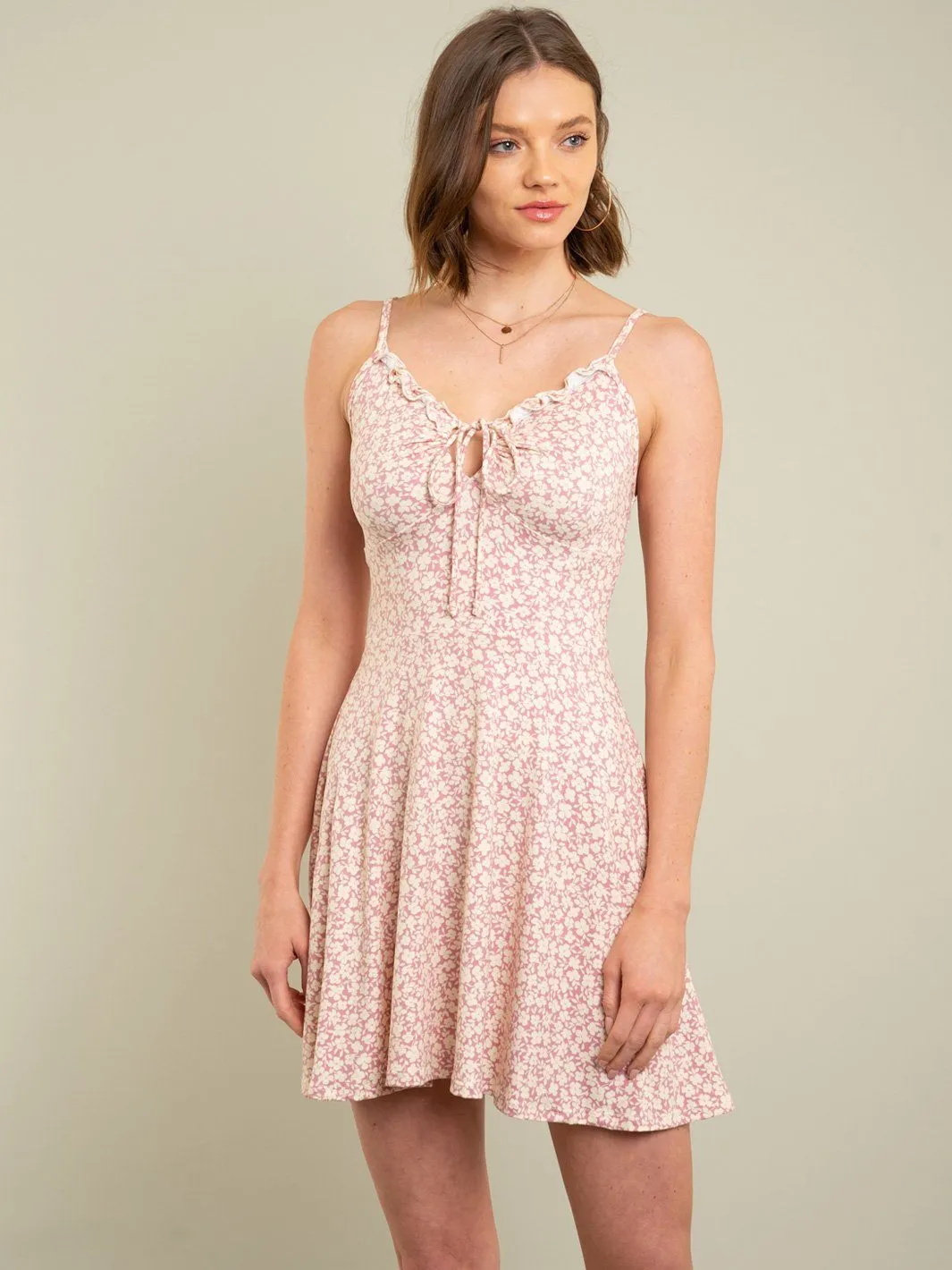 WOMEN'S MINI FLORAL PRINT DRESS