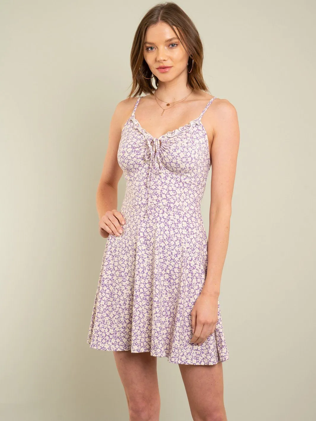 WOMEN'S MINI FLORAL PRINT DRESS