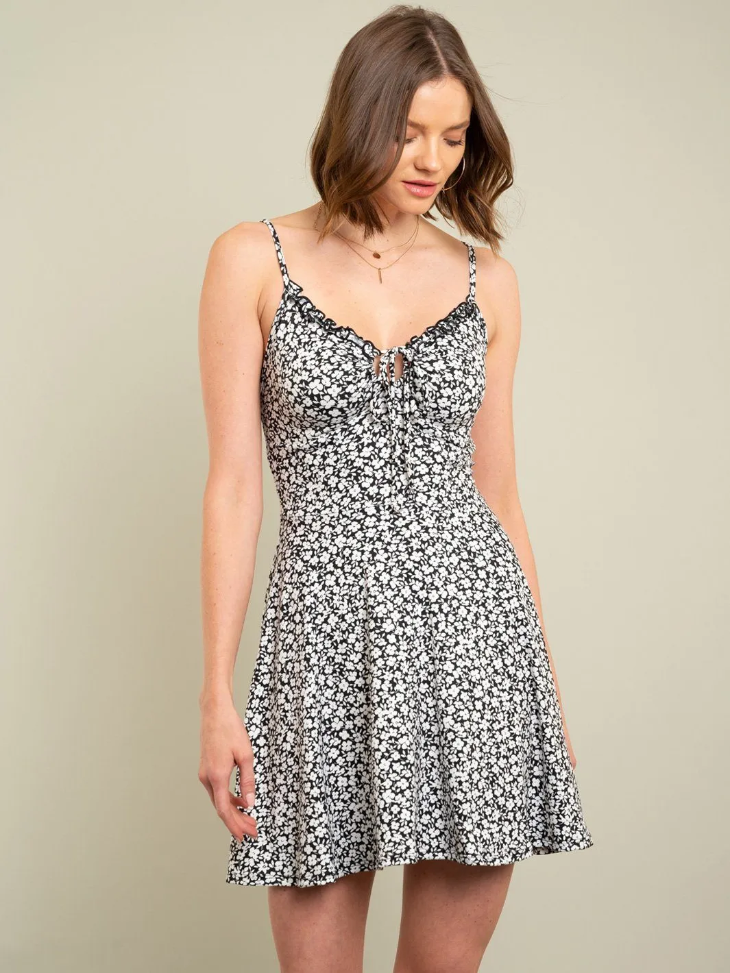 WOMEN'S MINI FLORAL PRINT DRESS