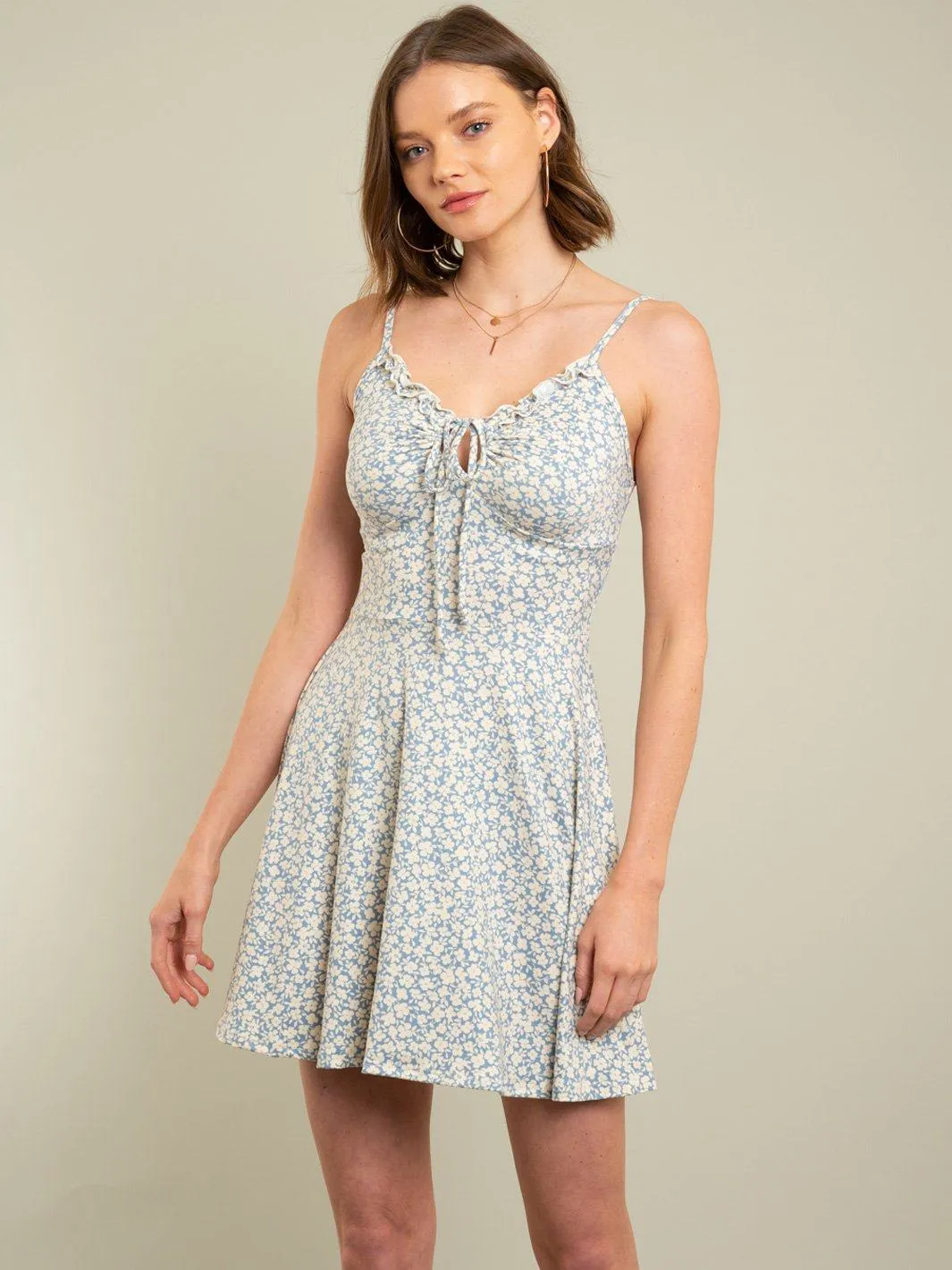 WOMEN'S MINI FLORAL PRINT DRESS