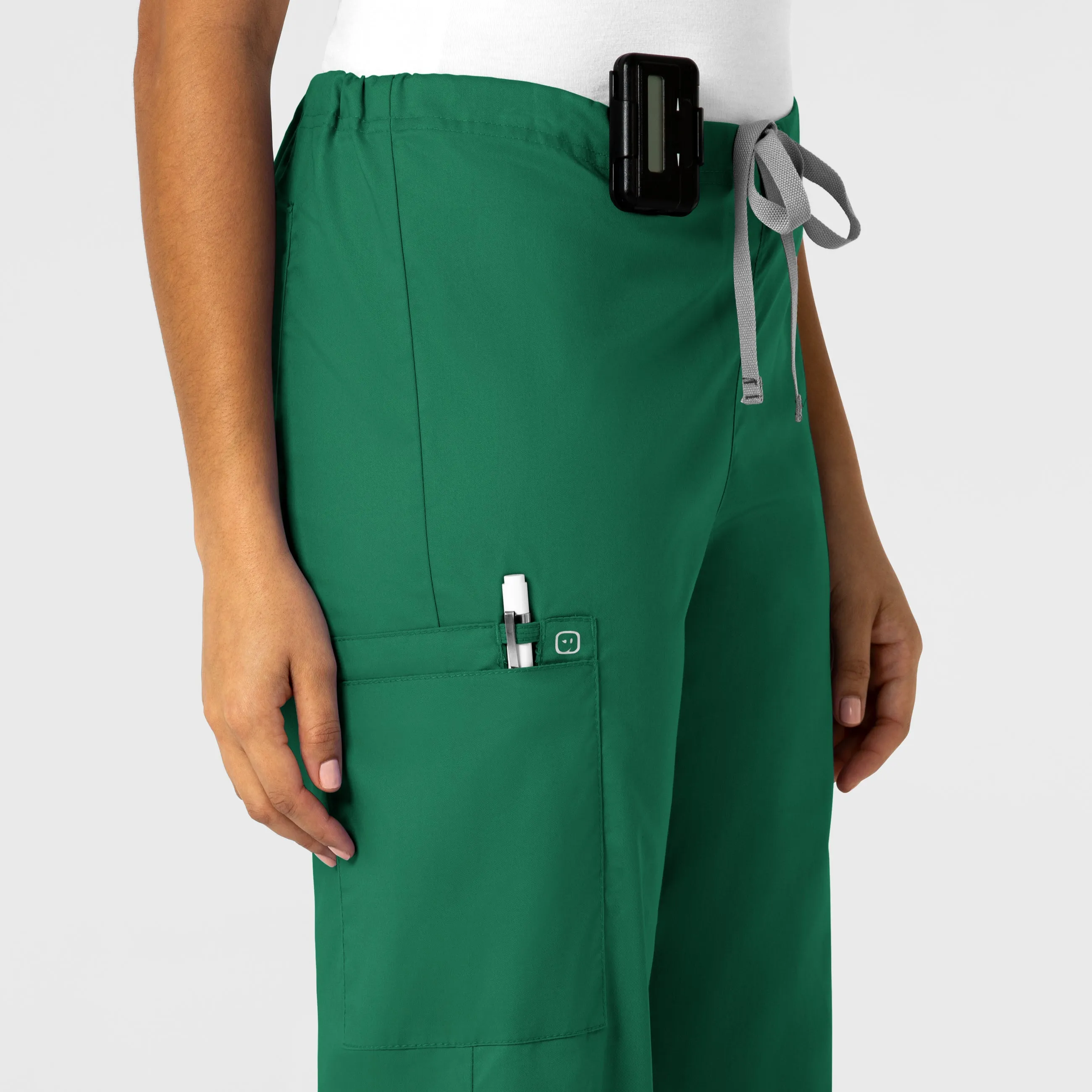 WonderWORK 500 Unisex Drawstring Cargo Scrub Pants Hunter
