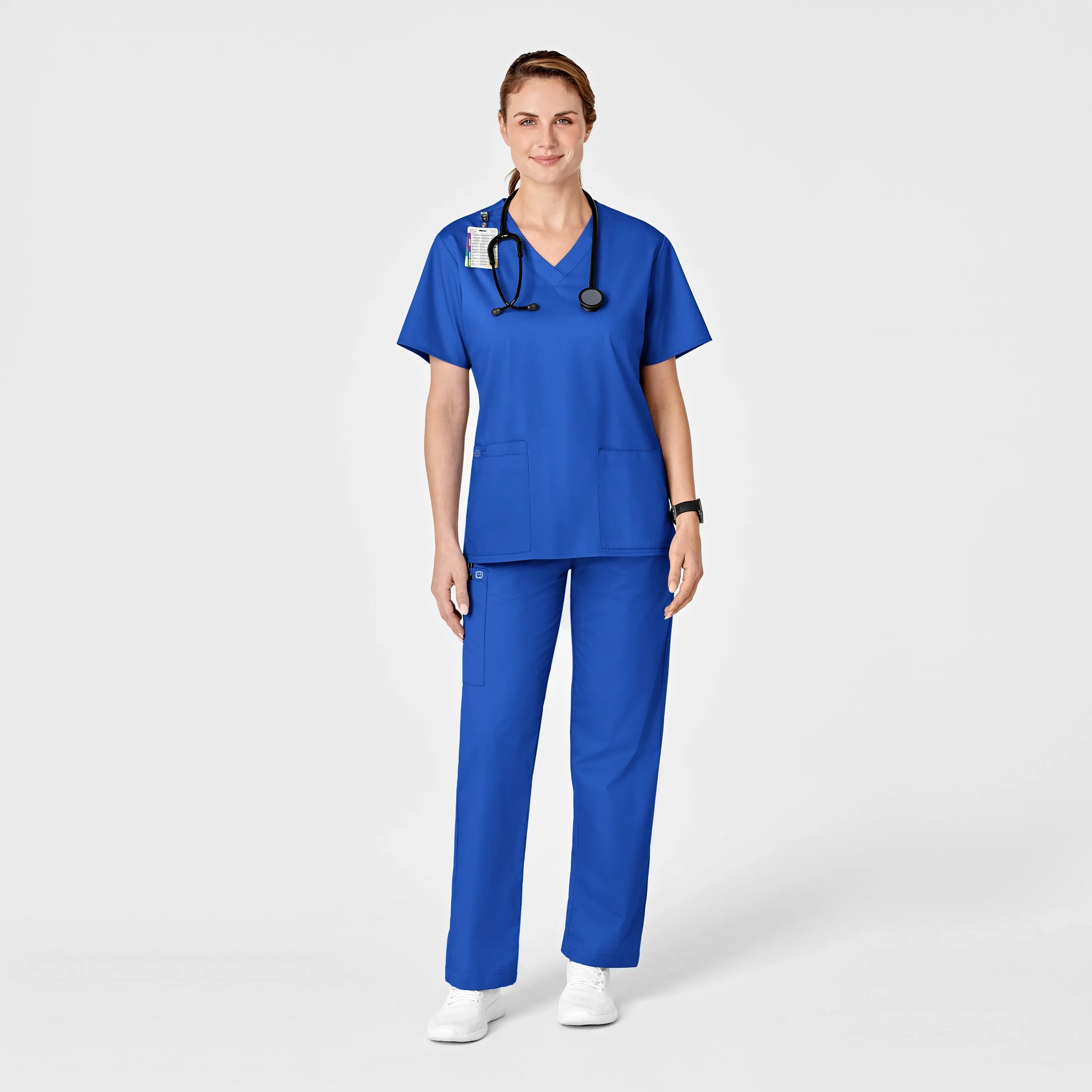 WonderWORK 501 Pull-On Cargo Scrub Pants Royal